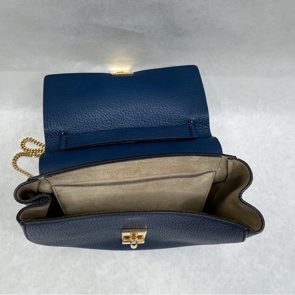 CHLOE Navy Medium Drew Bag - Picture 7 of 14